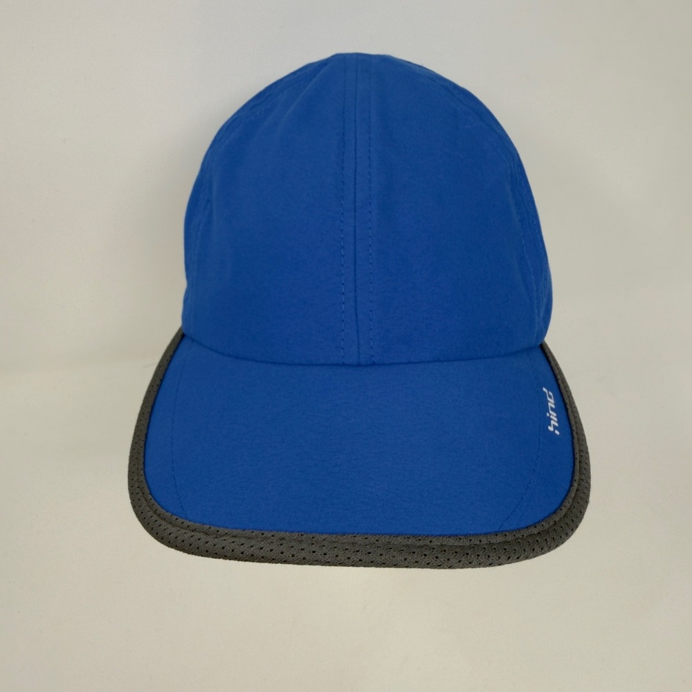 HIND Athletic Running Cap Blue Mesh Vent Sun Hat Sports Adjustable‎ Strap Back